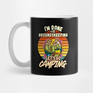GROUNDSKEEPING AND CAMPING DESIGN VINTAGE CLASSIC RETRO COLORFUL PERFECT FOR  GROUNDSKEEPER AND CAMPERS Mug
